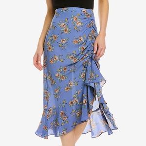 Max Studio Cinched Floral Skirt